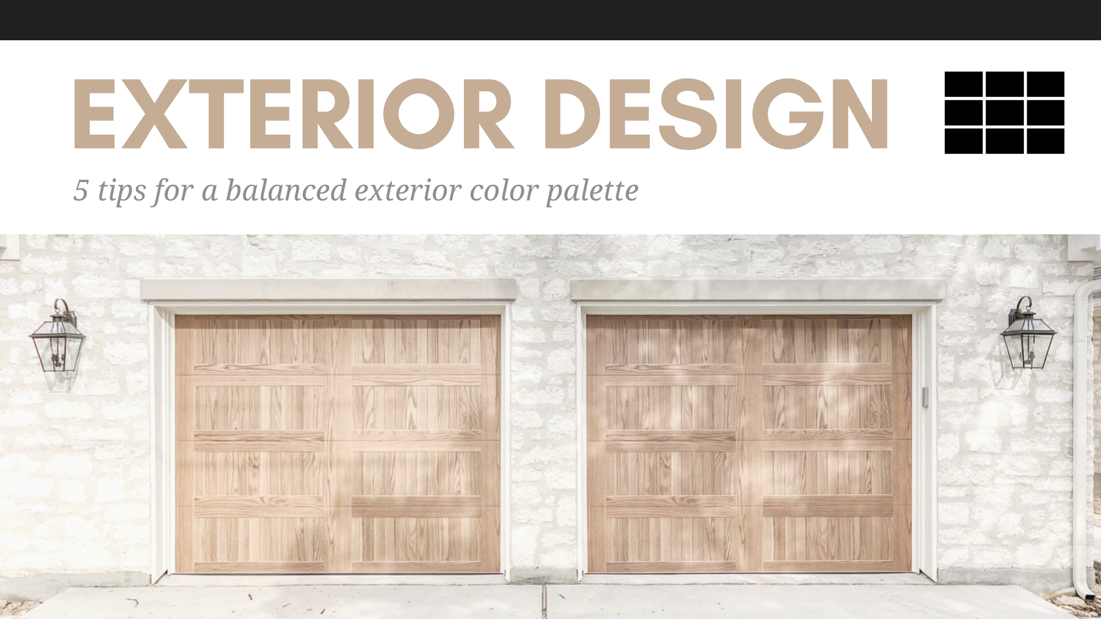 Matching Your Garage Door to Your Home: 5 Tips for a Balanced Exterior